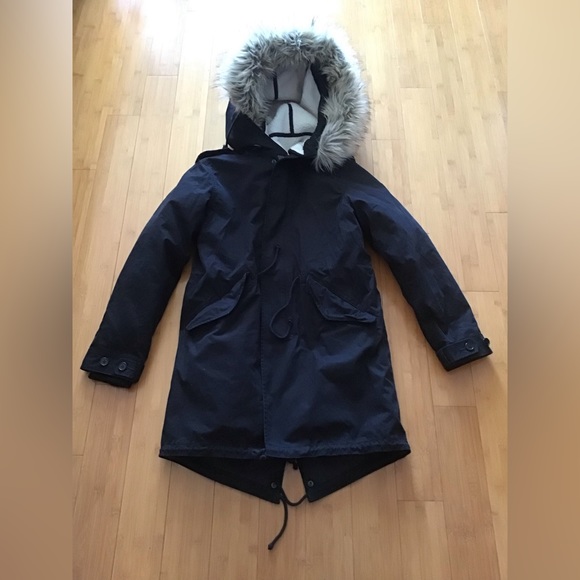 NWOT Community Military Autonomy Fishtail Parka Black - Picture 4 of 14